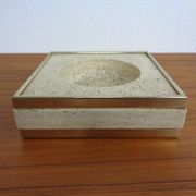 Travertine & Brass Ashtray by Fratelli Mannelli, Italy, 1970s