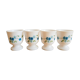 Lot de 4 coquetiers Arcopal modèle myosotis veronica vintage