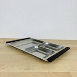Plateau apéritif inox teck scandinave danois