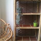 Rattan bookcase