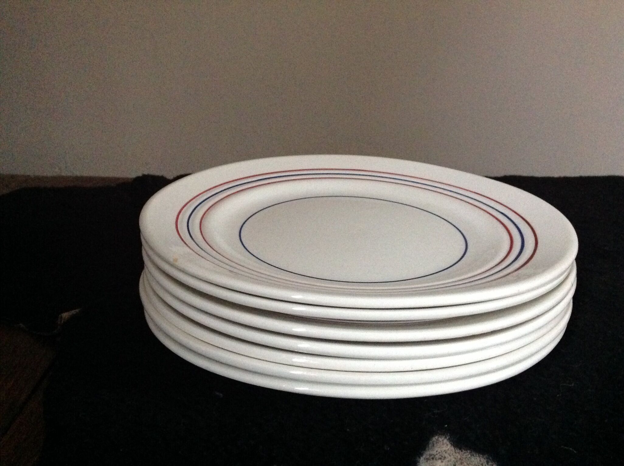 Série de 7 assiettes à dessert vintage