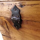 Rare old trunk chest with vintage handle