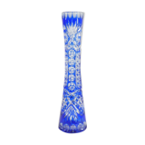Crystal blue crystal vase from