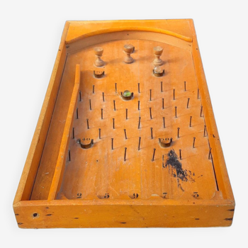 Jeu ancien de flipper bois " bagatelle "