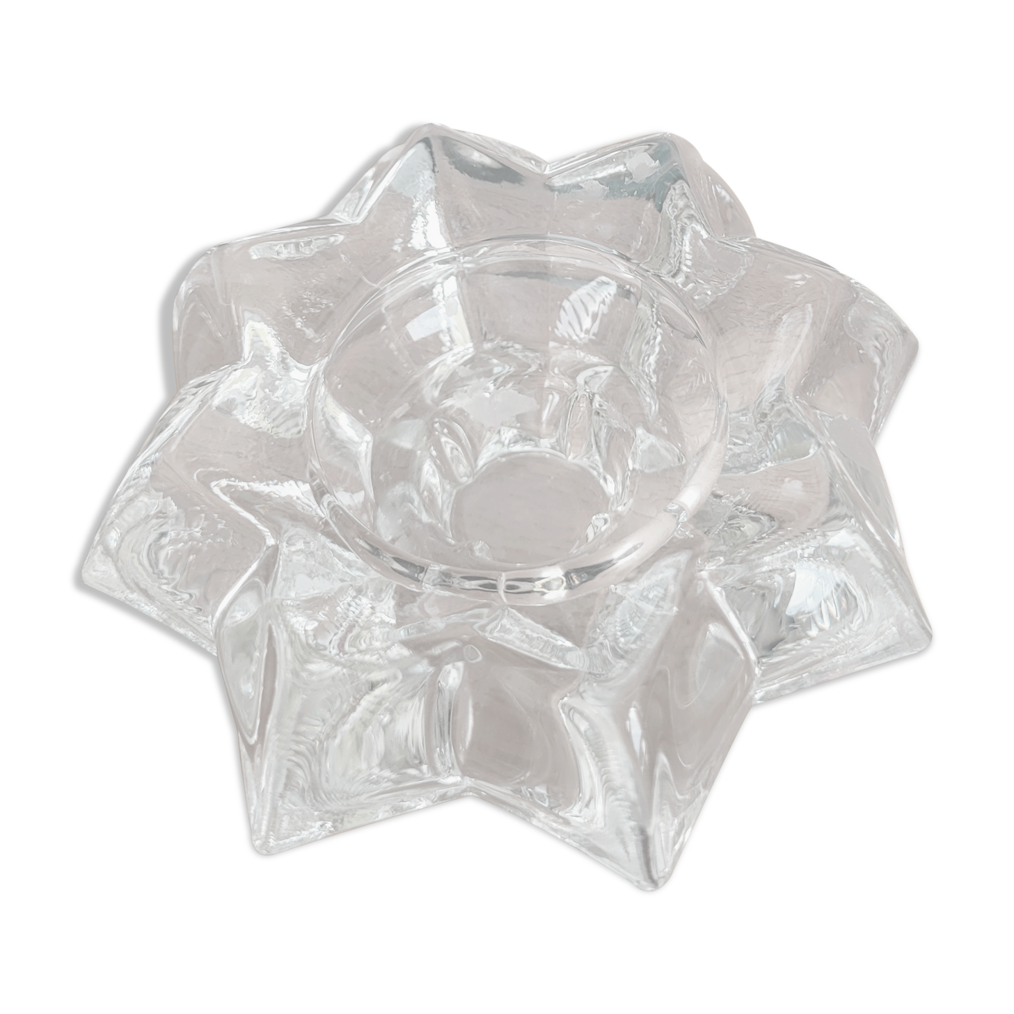 Glass star candle holder