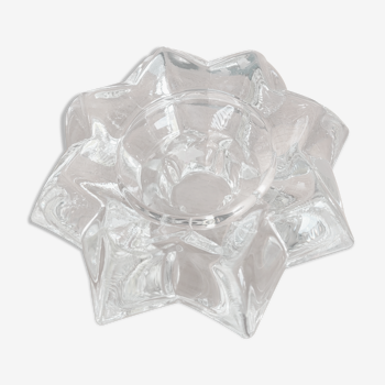 Glass star candle holder