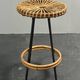 Midcentury Dutch rattan bamboo bar stools by Rohe Noordwolde, 1950s