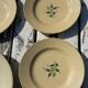 Set of 5 plates and 1 deep dish in Boch earthenware