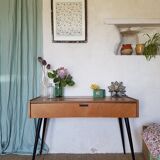 Console ou bureau vintage pieds compas