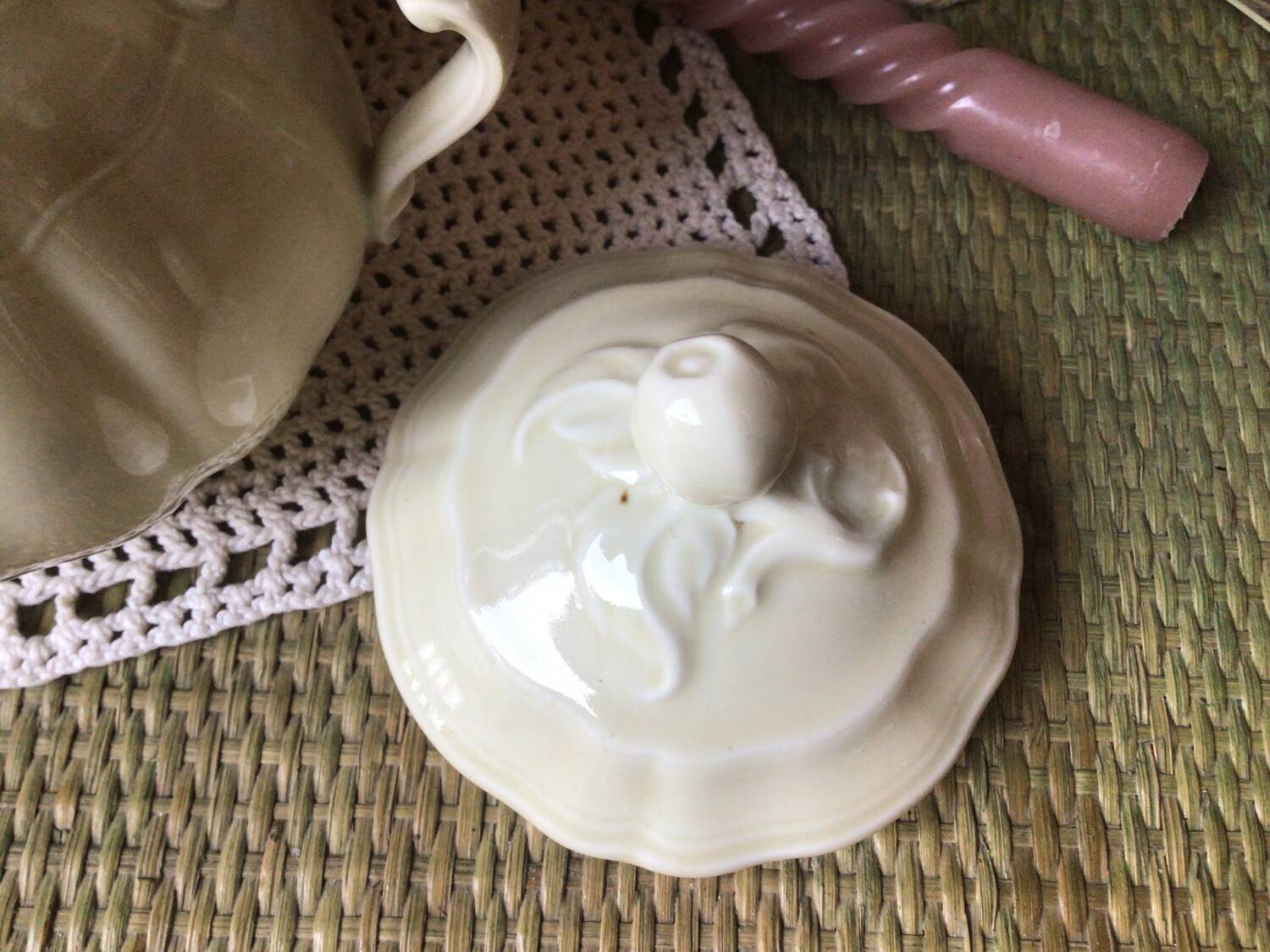 Porcelain sugar bowl