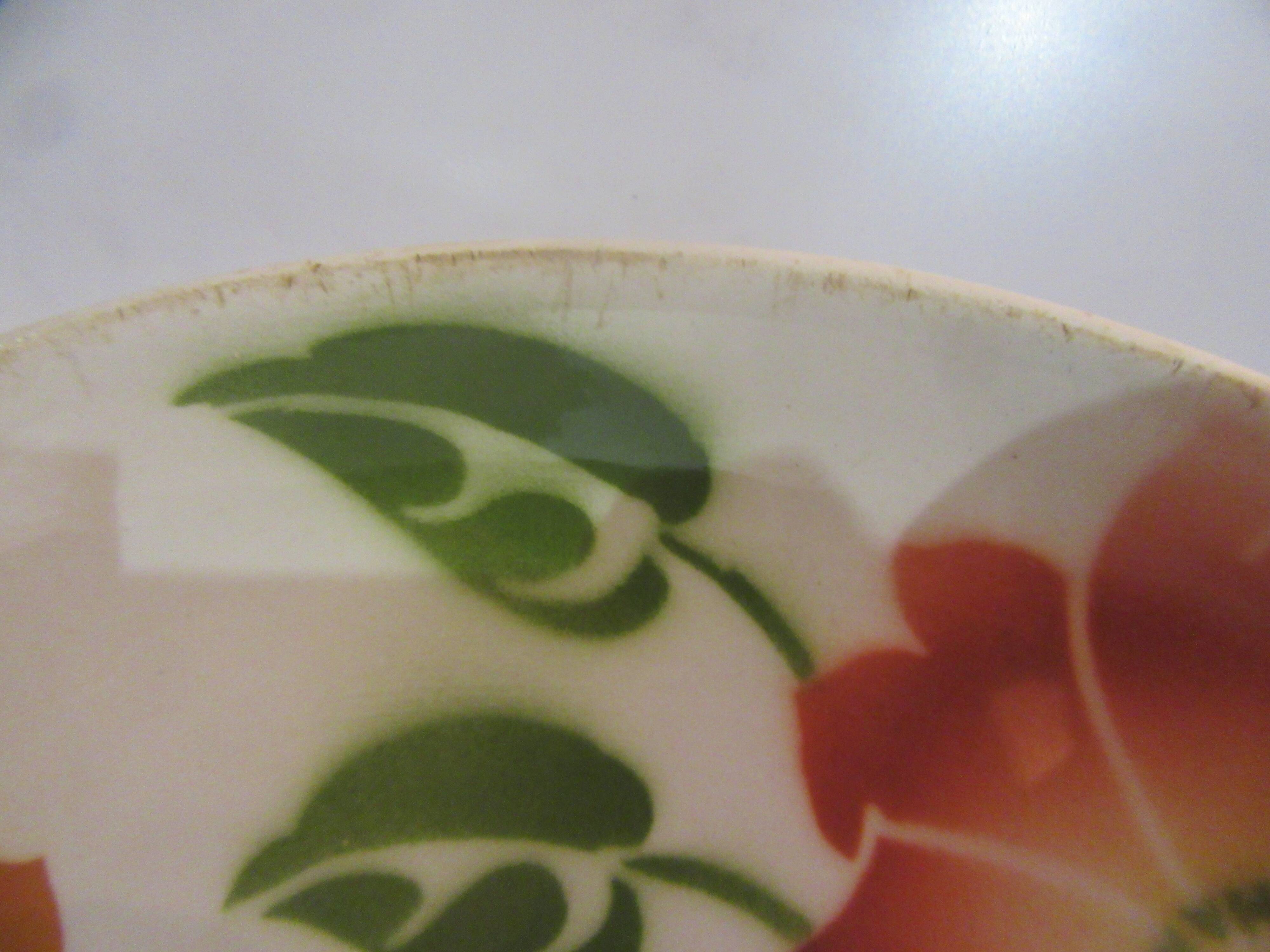 Vintage orange and green ceramic pie dish orchies moulin au loups