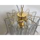 Clear “selle” murano glass chandelier d50