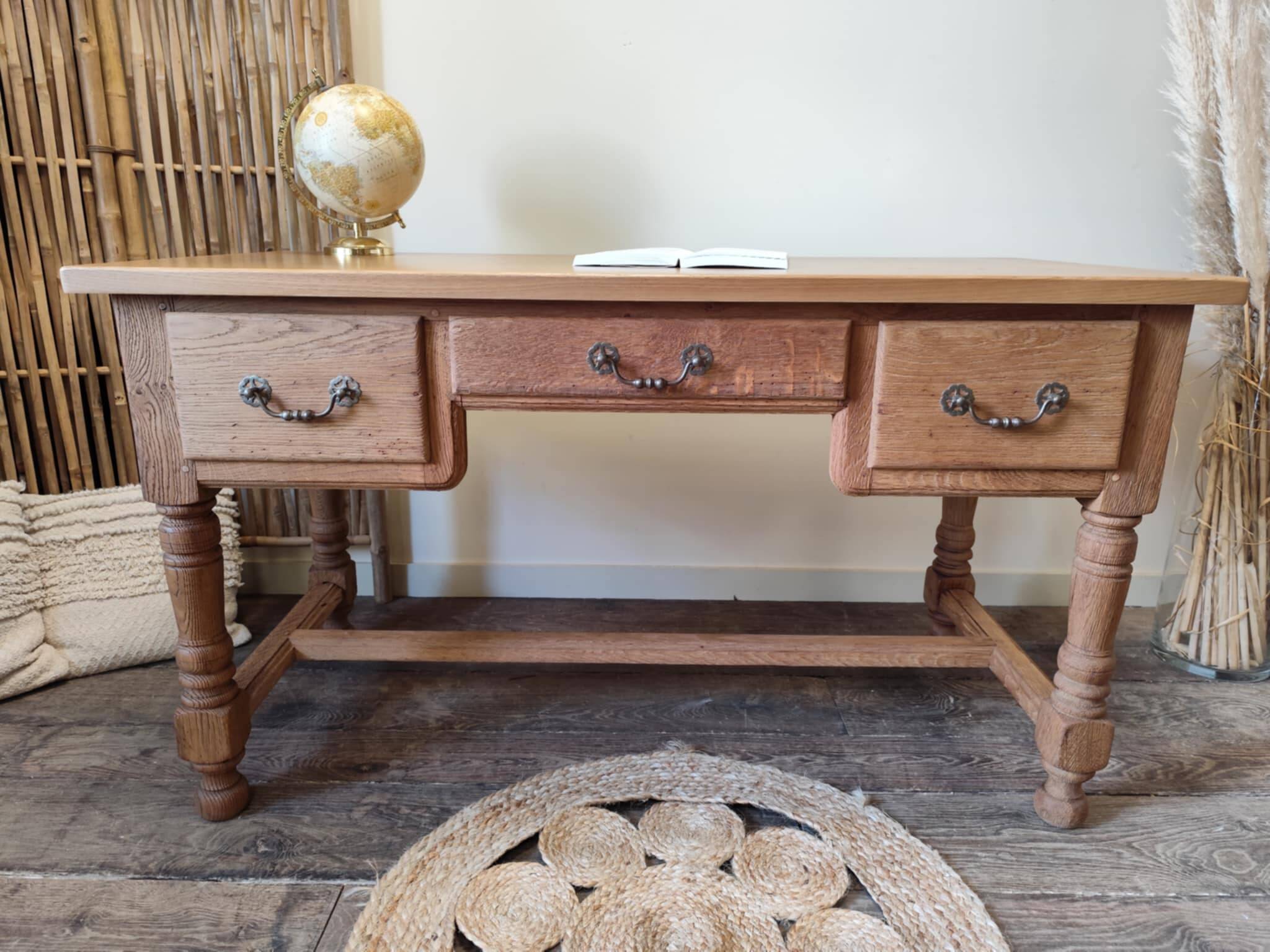Solid oak desk
