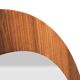 Vintage Round teak wall mirror 1970s wall mirror