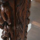 Baroque Style Display Case in Oak, Belgium, 1950s