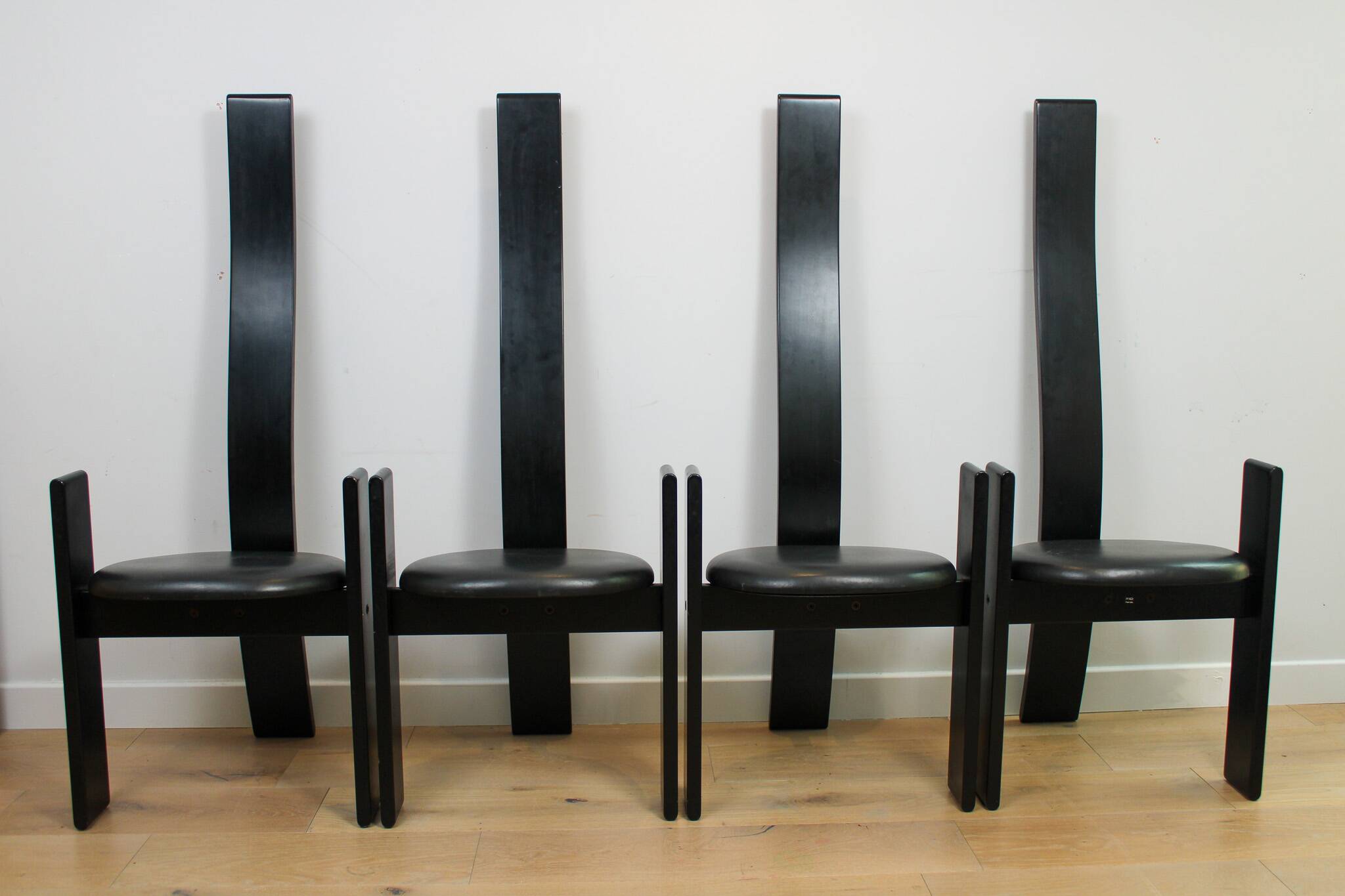 Set of 4 dining chairs model 'Golem' designed by Vico Magistretti for Poggi