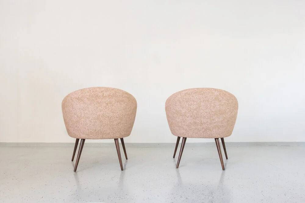 Vintage Pink Shell Armchairs “Fabian”, Lubuskie Fabryki Mebli, Poland, 1970