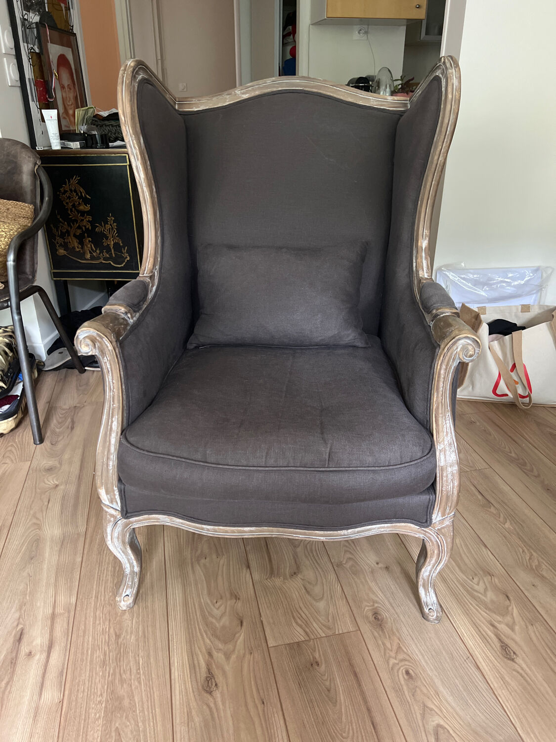 Grey armchair
