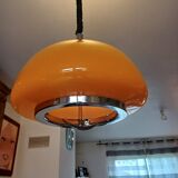 Vintage opaline orange pendant lamp “viro”