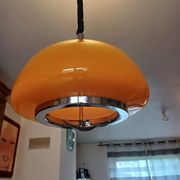 Suspension vintage opaline orange " viro "