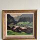 Oil on wood, Village of the Vosges - Georges GONTHIER (1886-1969)