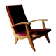 Chair binds Scandinavian red wine