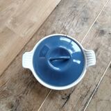 Ancienne marmite en fonte emaillée bleue Le Creuset