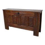 Commode / table d'appoint en chêne sculpté hollandais du milieu du XVIIIe siècle