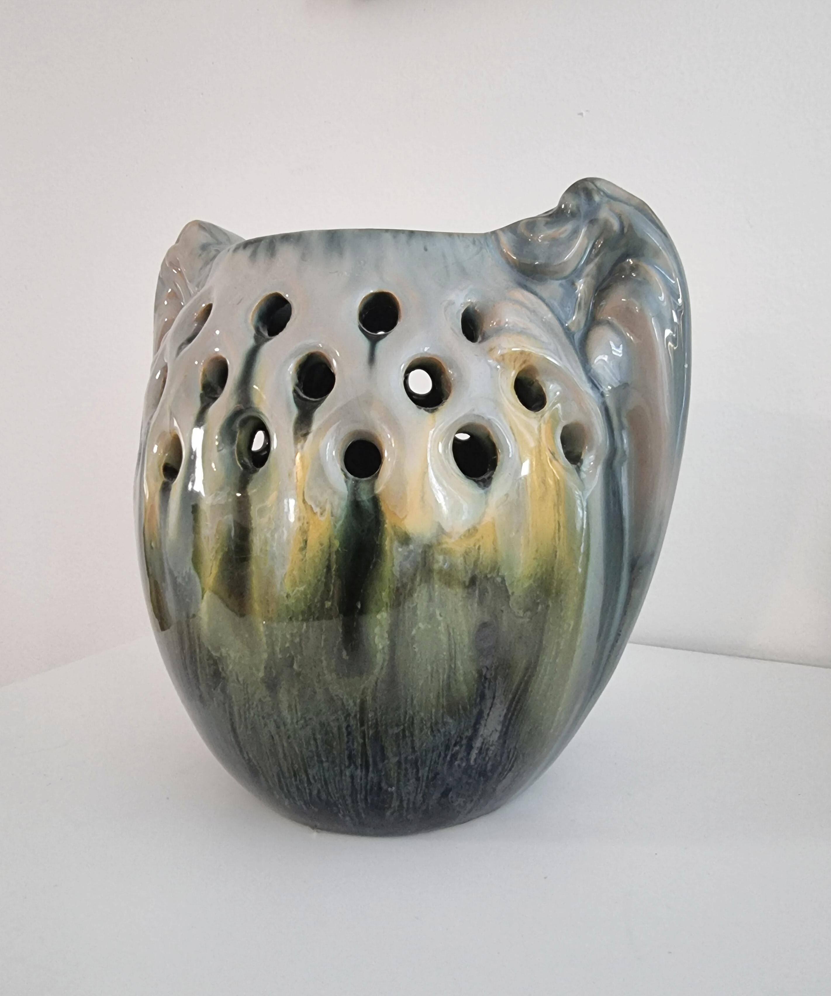 Michael Andersen & Son (MA&S) rare ceramic vase, Jugend, early 20th century, Denmark.