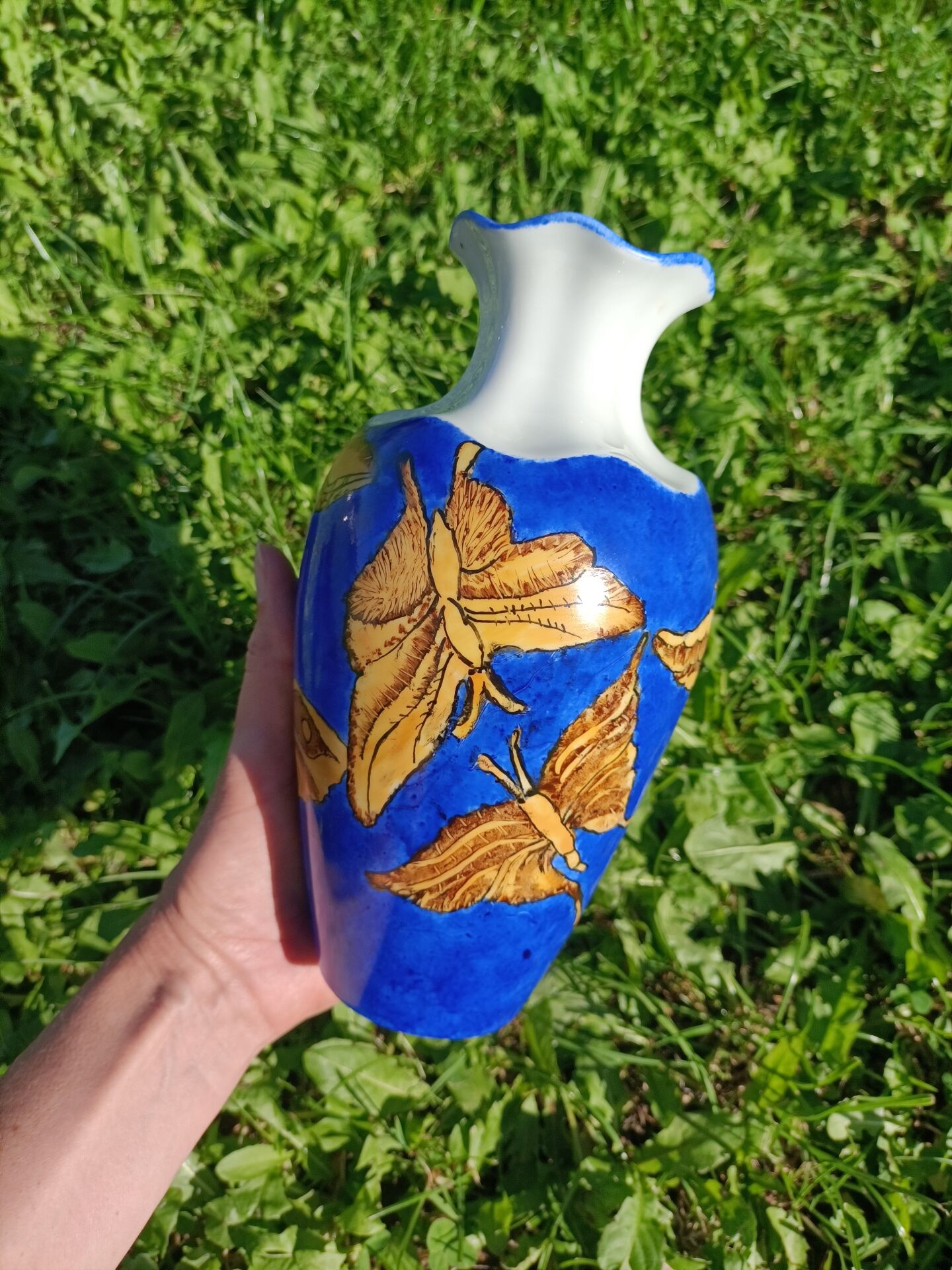 Vase Butterflies Limoges France