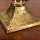 Pair of brass column candle holders