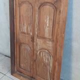 Anciennes portes de placard, bibliothèque murale en hêtre (1)