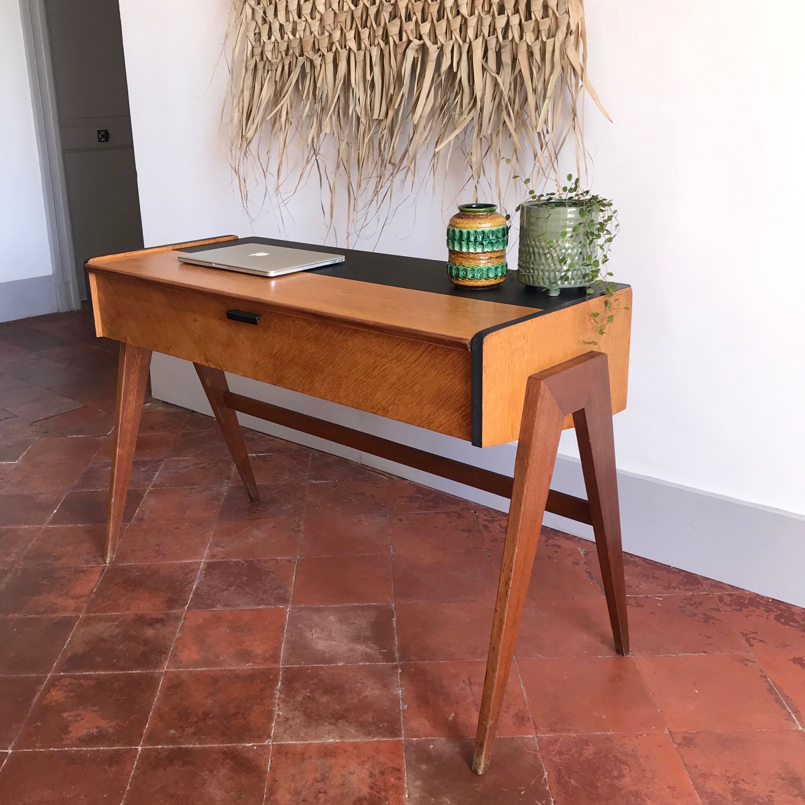 Vintage trapeze feet desk