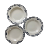 Lot de 3 assiettes creuses Terre de Fer modèle Saussure