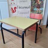 Small vintage school table and its little chair