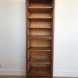 Vintage curtain binder in solid brown oak year 50