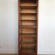 Vintage curtain binder in solid brown oak year 50