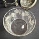 Sugar bowl/Candy bowl – Engraved crystal and silver metal