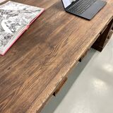 Very large old oak trading counter, XXL format