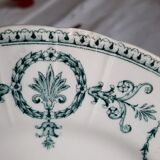 Old dessert plates mismatched in iron earth