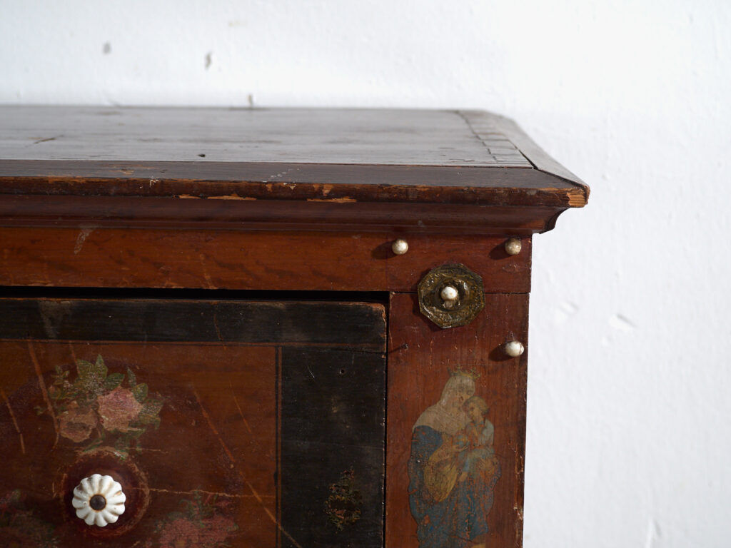 Commode populaire ancienne peinte – Autriche, vers 1900
