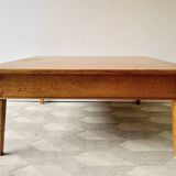Large Square Solid Oak Coffee Table