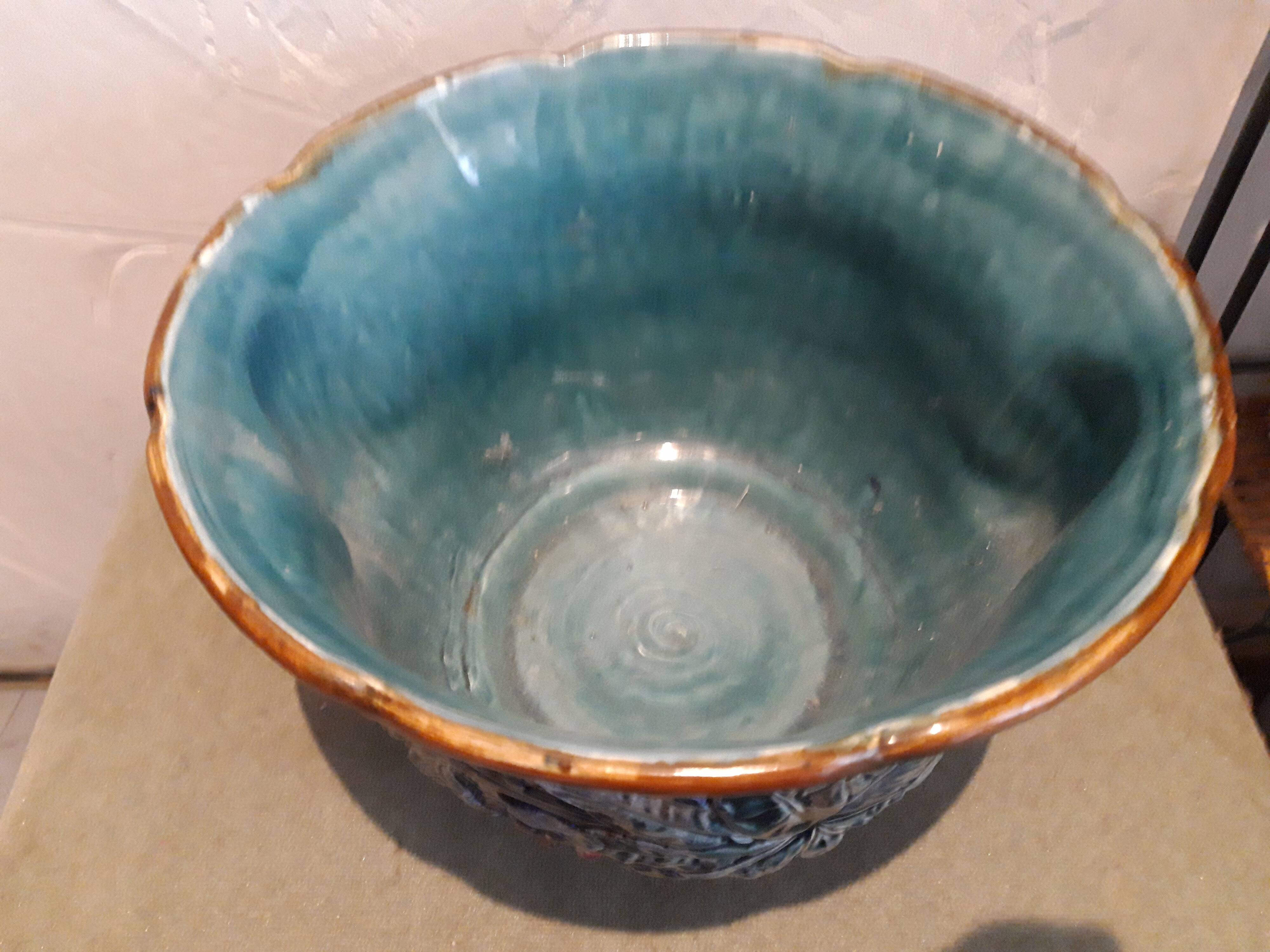 Cache pot en barbotine