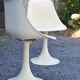 Chaises années 70 pied tulipe