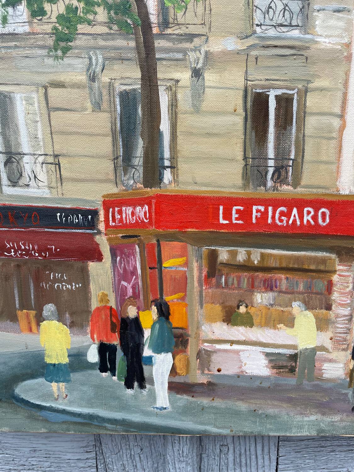 Tableau/peintureTerrasse à Paris Le Figaro