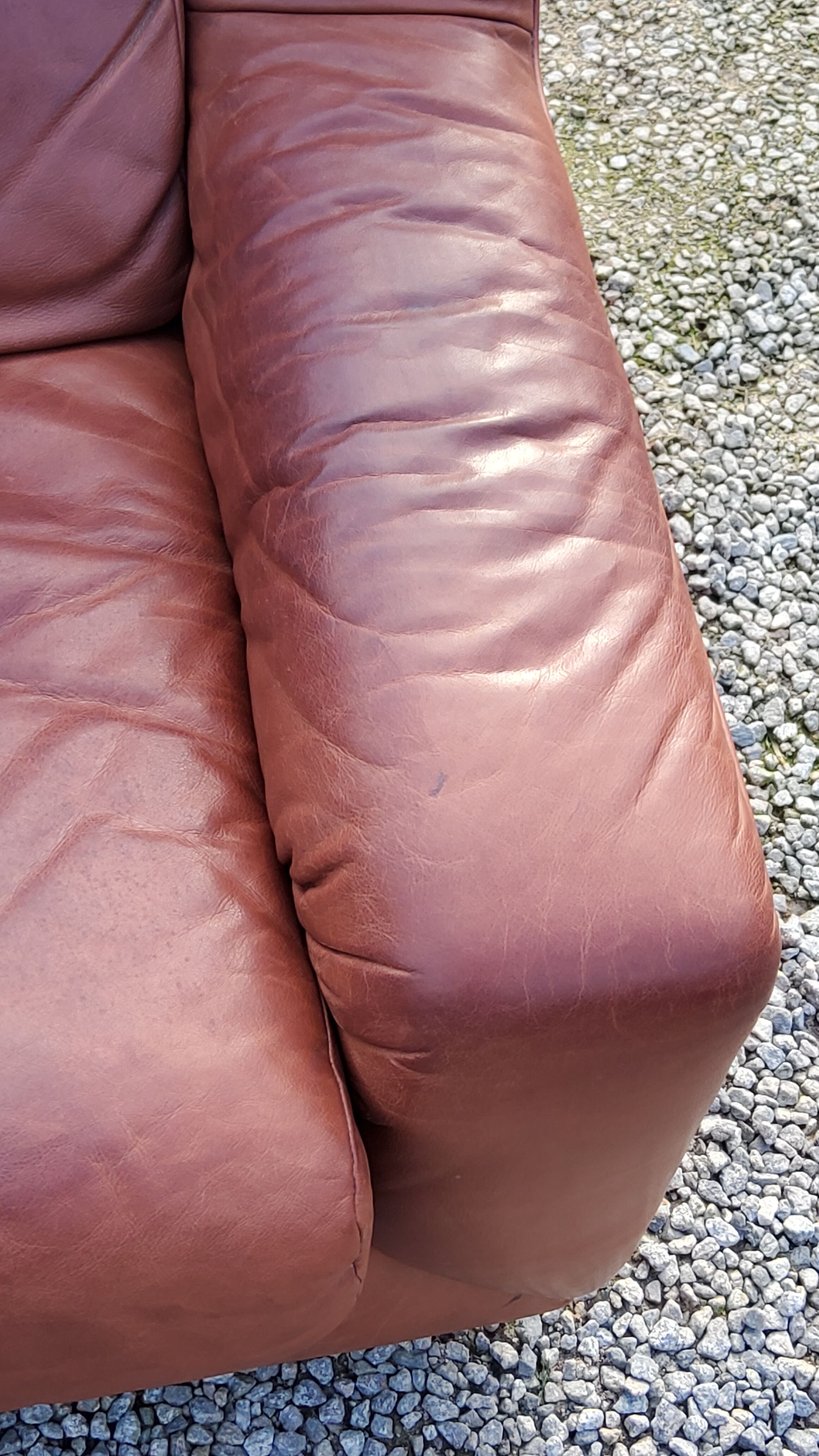 Pair of armchairs and De Sede sofa in cognac leather from the 70s/80s