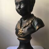 Bronze effect plaster child bust