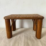 Vintage rattan low stools