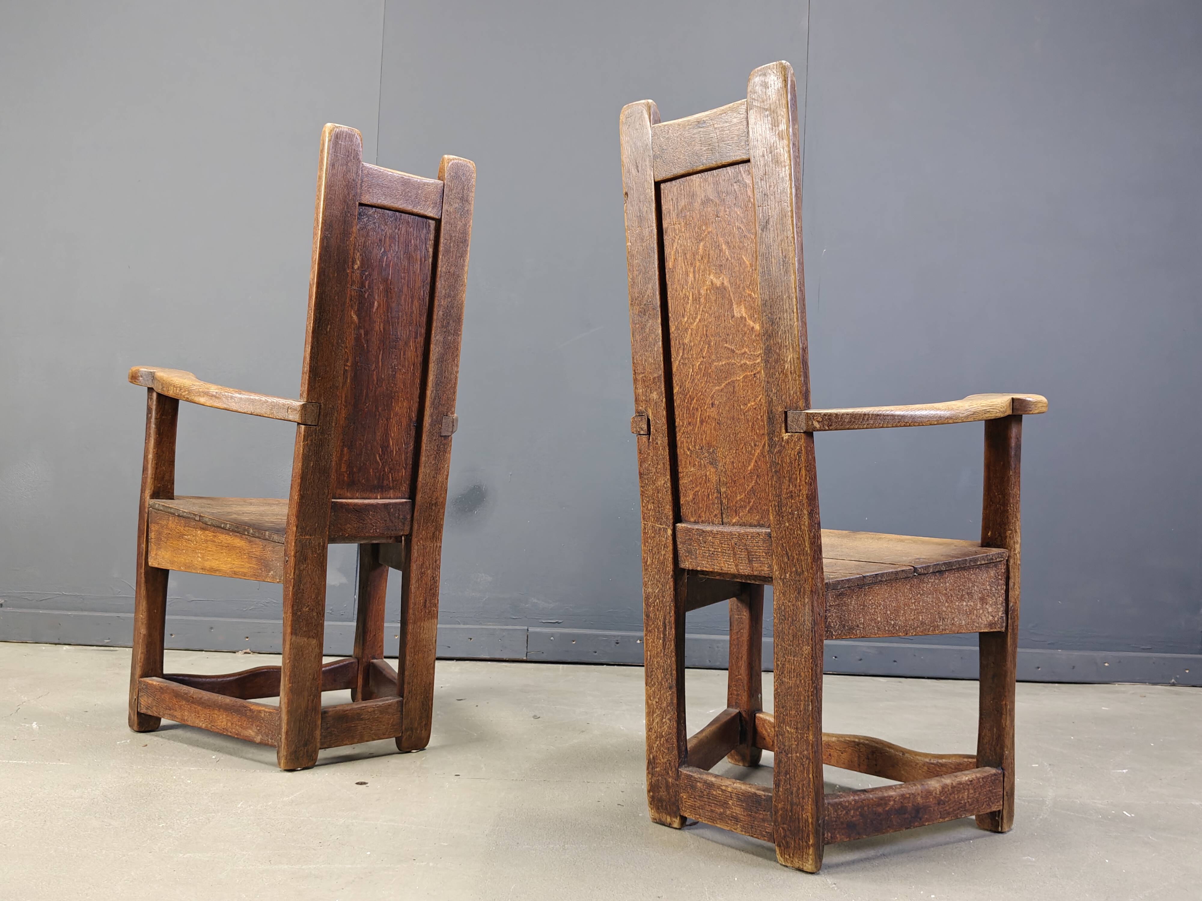 Vintage church chairs, set of 6 - 1950s