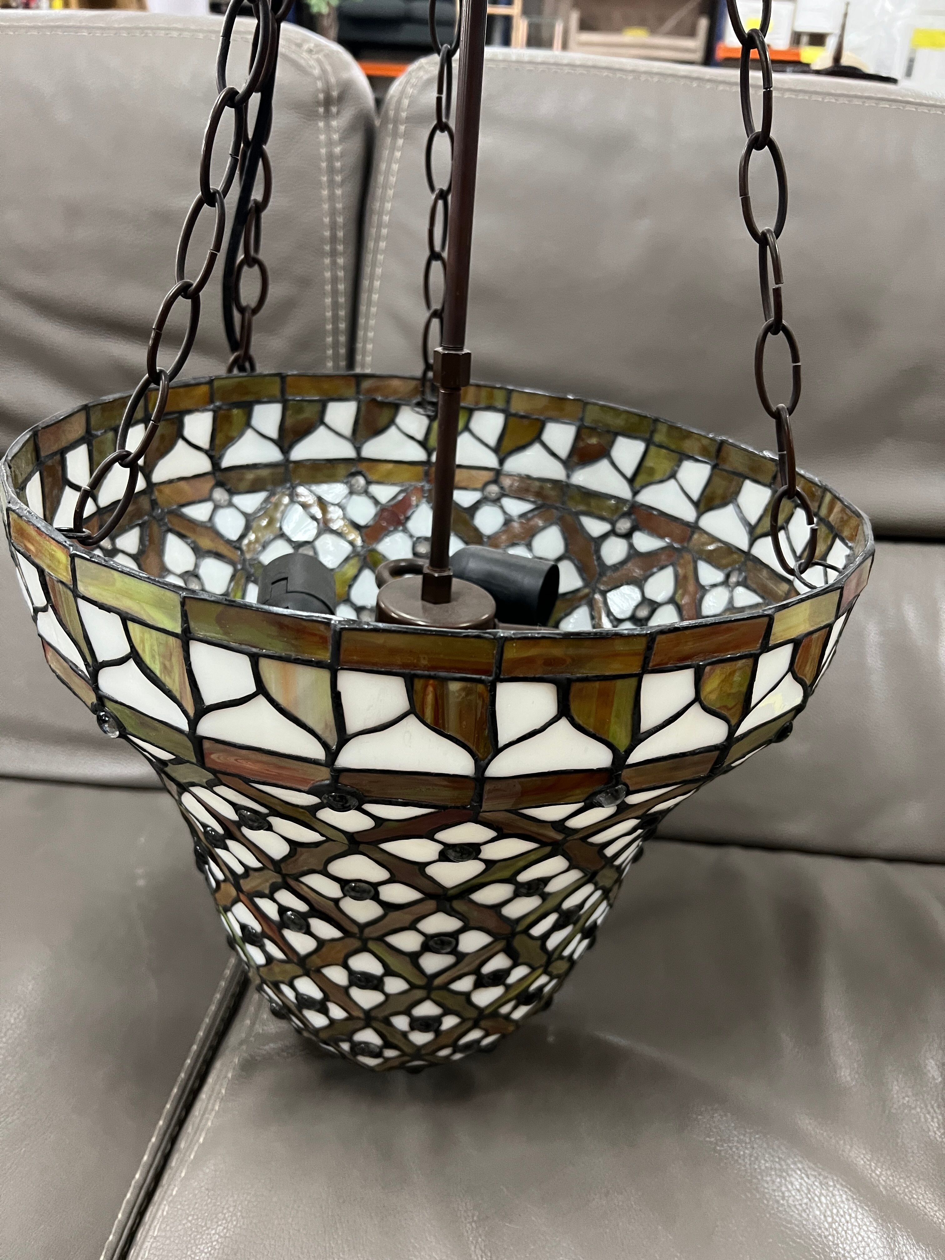 Lustre avec chaîne style tiffany